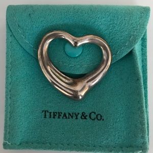 Tiffany open heart large necklace